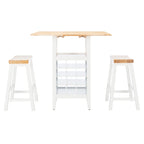 SAFAVIEH Mascha 3-Piece Set Drop Leaf Pub Table - 36 W x 36 L x 36 H - 36Wx36Dx36H