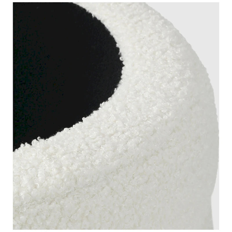 Bayville Sherpa Swivel Chair With Round Storage Ottoman 2-Piece Set