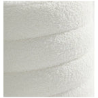 Bayville Sherpa Swivel Chair With Round Storage Ottoman 2-Piece Set