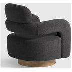 Bayville Sherpa Swivel Chair With Round Storage Ottoman 2-Piece Set