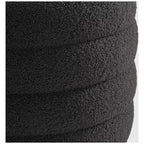 Bayville Sherpa Swivel Chair With Round Storage Ottoman 2-Piece Set