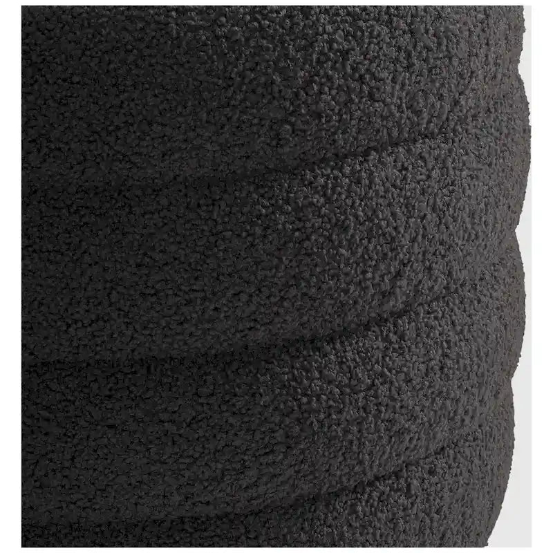 Bayville Sherpa Swivel Chair With Round Storage Ottoman 2-Piece Set