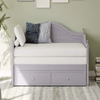 Twin Size Daybed with Extended Pop Up Trundle