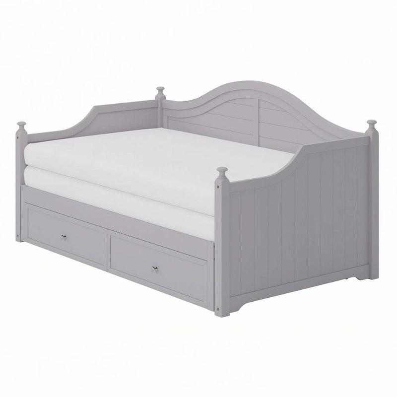 Twin Size Daybed with Extended Pop Up Trundle