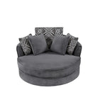 GDFStudio Harrison Swivel Accent Barrel Chair for Relaxed Living