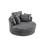 GDFStudio Harrison Swivel Accent Barrel Chair for Relaxed Living