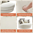 GDFStudio Harrison Swivel Accent Barrel Chair for Relaxed Living