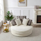 GDFStudio Harrison Swivel Accent Barrel Chair for Relaxed Living