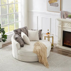 GDFStudio Harrison Swivel Accent Barrel Chair for Relaxed Living