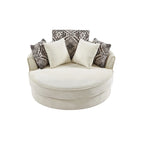 GDFStudio Harrison Swivel Accent Barrel Chair for Relaxed Living