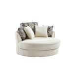 GDFStudio Harrison Swivel Accent Barrel Chair for Relaxed Living