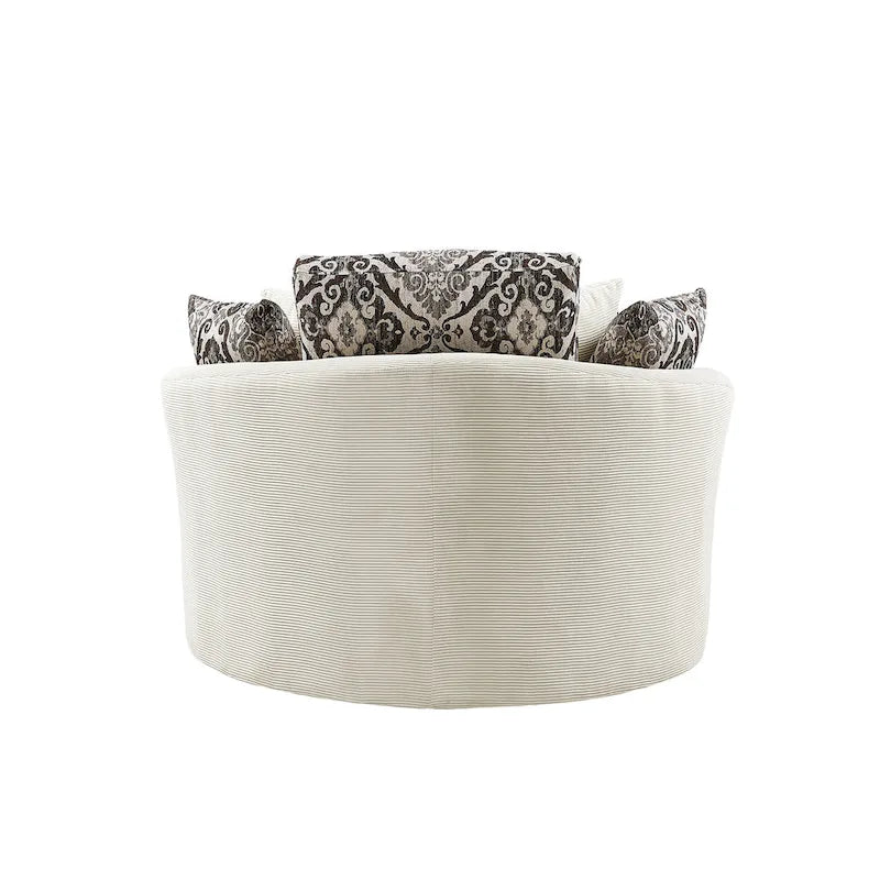 GDFStudio Harrison Swivel Accent Barrel Chair for Relaxed Living