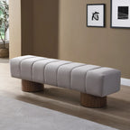 Christopher Knight Home - Daniel Upholstered Dining Bench, No-Assembly Entryway & Bedroom Ottoman with Sturdy Wood Legs