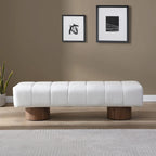 Christopher Knight Home - Daniel Upholstered Dining Bench, No-Assembly Entryway & Bedroom Ottoman with Sturdy Wood Legs