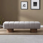 Christopher Knight Home - Daniel Upholstered Dining Bench, No-Assembly Entryway & Bedroom Ottoman with Sturdy Wood Legs