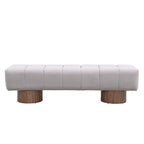 Christopher Knight Home - Daniel Upholstered Dining Bench, No-Assembly Entryway & Bedroom Ottoman with Sturdy Wood Legs