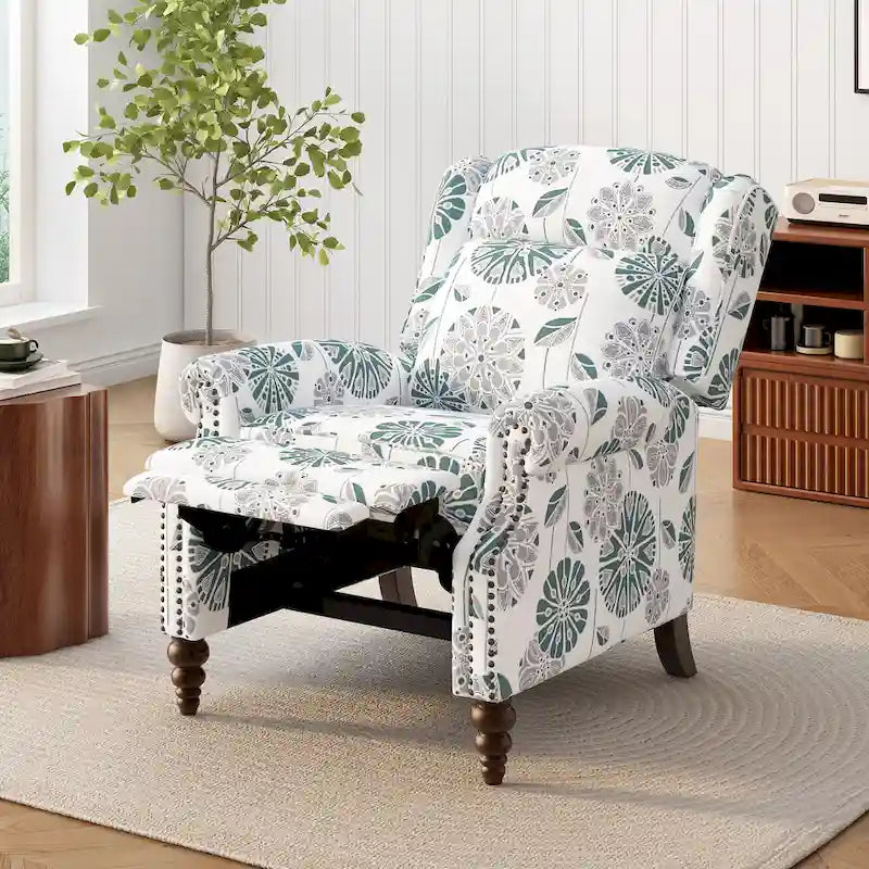 Barnn Upholstered Recliner with Wing Back by Christopher Knight Home