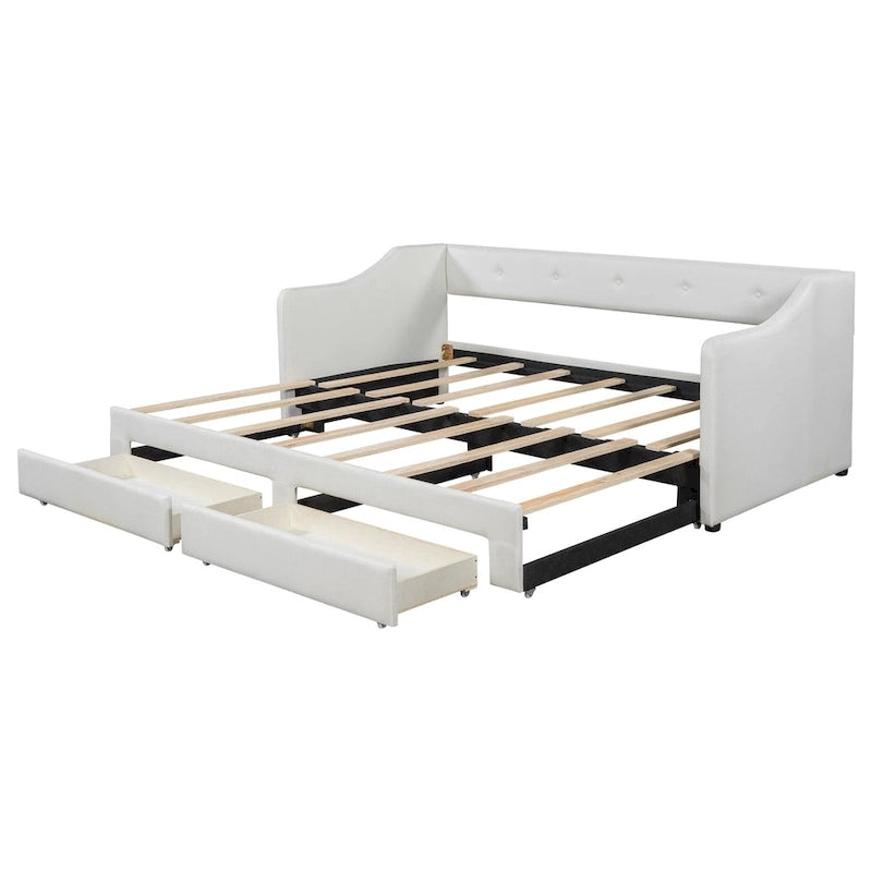 Twin XL to King Daybed with Drawers