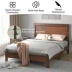 Gymax Twin/Full/Queen Size Bed Frame Platform Slat High Headboard