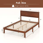 Gymax Twin/Full/Queen Bed Frame w/ Rustic Headboard Under-bed Storage