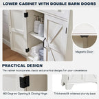 72 Tall Bathroom Storage Cabinet, Farmhouse Storage Cabinet - N/A