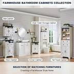 72 Tall Bathroom Storage Cabinet, Farmhouse Storage Cabinet - N/A