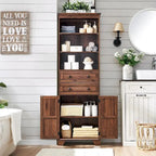 72 Tall Bathroom Storage Cabinet, Farmhouse Storage Cabinet - N/A