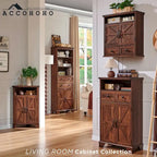 72 Tall Bathroom Storage Cabinet, Farmhouse Storage Cabinet - N/A