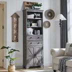 72 Tall Bathroom Storage Cabinet, Farmhouse Storage Cabinet - N/A