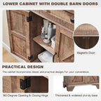 72 Tall Bathroom Storage Cabinet, Farmhouse Storage Cabinet - N/A