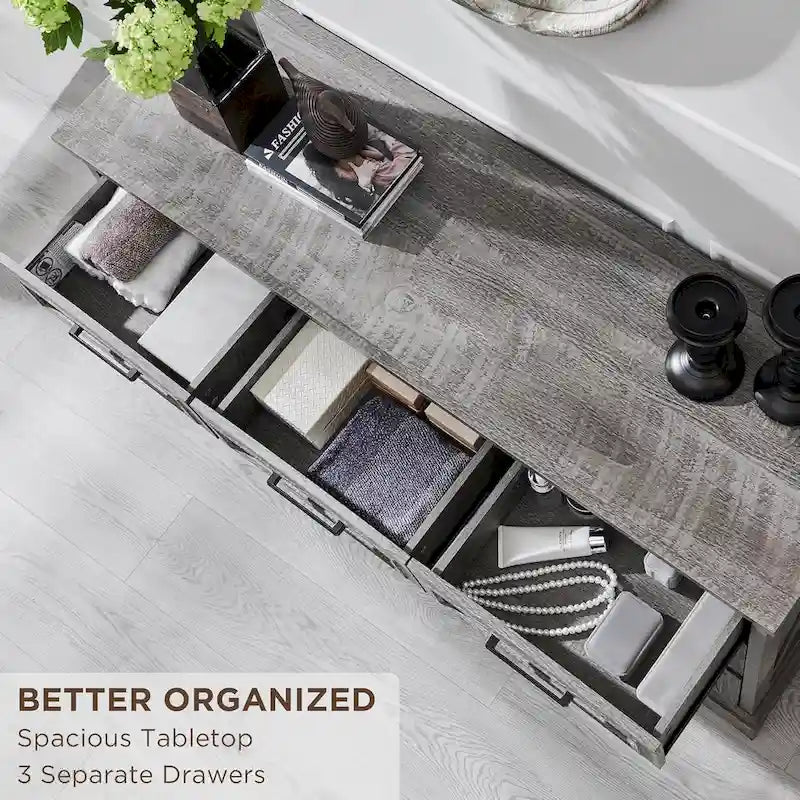 Farmhouse 7 Drawer Dresser for Bedroom, Chest of Drawers, TV Stand