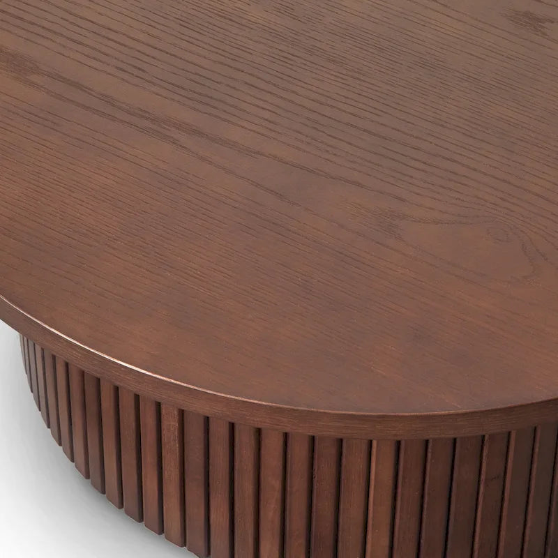 Lifestorey Kendrick Fluted Low Profile Coffee Table