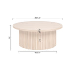 Lifestorey Kendrick Fluted Low Profile Coffee Table