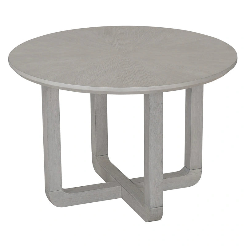 5 Piece Dining Table and Chair Set, Wooden Kitchen Dining Table Set with Round Dining Table and 4 Upholstered Chairs