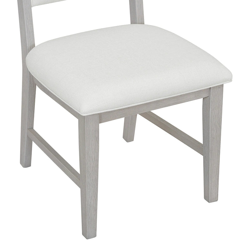 5 Piece Dining Table and Chair Set, Wooden Kitchen Dining Table Set with Round Dining Table and 4 Upholstered Chairs