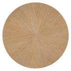 5 Piece Dining Table and Chair Set, Wooden Kitchen Dining Table Set with Round Dining Table and 4 Upholstered Chairs