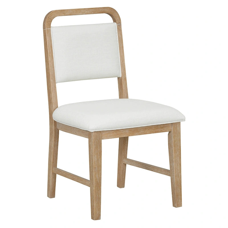 5 Piece Dining Table and Chair Set, Wooden Kitchen Dining Table Set with Round Dining Table and 4 Upholstered Chairs