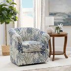Moriarty Coastal/Beach/Ocean Inspired Swivel Accent Arm Chair