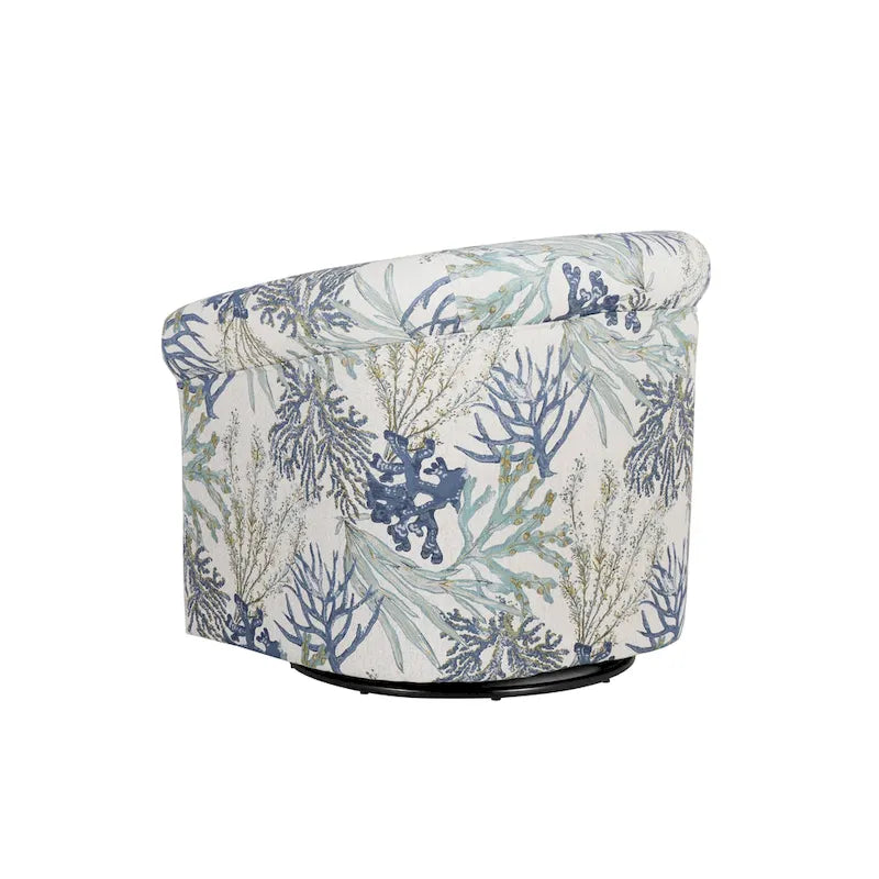 Moriarty Coastal/Beach/Ocean Inspired Swivel Accent Arm Chair