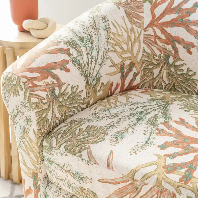 Moriarty Coastal/Beach/Ocean Inspired Swivel Accent Arm Chair