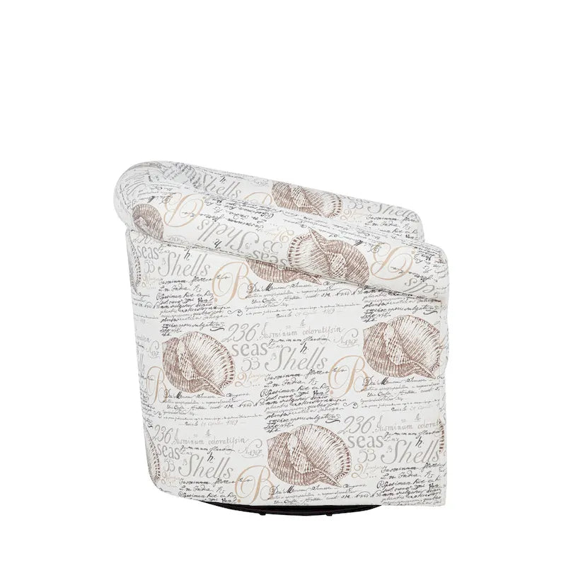 Moriarty Coastal/Beach/Ocean Inspired Swivel Accent Arm Chair
