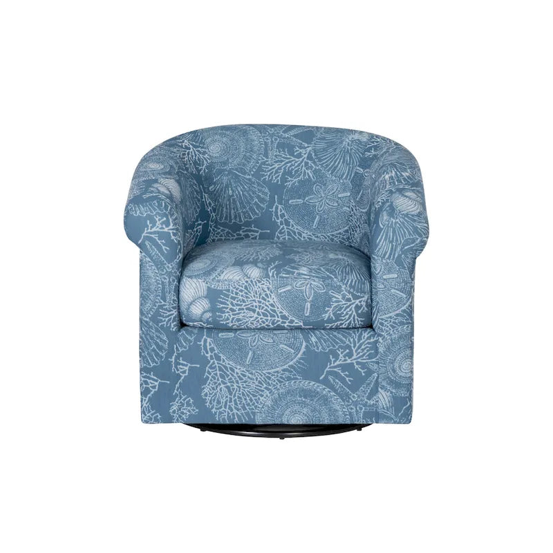 Moriarty Coastal/Beach/Ocean Inspired Swivel Accent Arm Chair