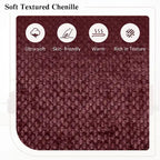 L-Shaped Reversible Sectional Sofa Chenille Fabric Couch Chaise