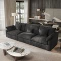 Modern Comfy Linen Sectional Sofa 3-Seater Down Filled Cloud Couch
