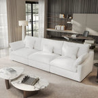 Modern Comfy Linen Sectional Sofa 3-Seater Down Filled Cloud Couch