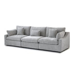 Modern Comfy Linen Sectional Sofa 3-Seater Down Filled Cloud Couch