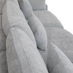 Modern Comfy Linen Sectional Sofa 3-Seater Down Filled Cloud Couch