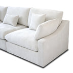 Modern Comfy Linen Sectional Sofa 3-Seater Down Filled Cloud Couch