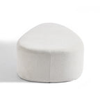 43 Rounded Triangle Upholstered Ottoman, Oversize Fabric Ottoman Footstool