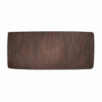 Viki 82-102 Inch Dining Table, Curved Legs Extendable Brown Solid Wood